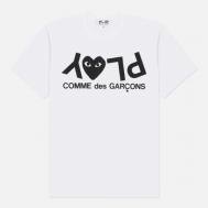 Мужская футболка  Inverted Logo Print, цвет белый, размер M Comme des Garcons PLAY
