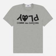 Мужская футболка  Inverted Logo Print, цвет серый, размер XXL Comme des Garcons PLAY