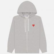 Мужская толстовка  Red Emblem Full Zip Hoodie, цвет серый, размер XL Comme des Garcons PLAY