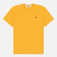 Мужская футболка  Small Red Emblem, цвет жёлтый, размер M Comme des Garcons PLAY