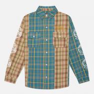 Мужская рубашка  Panelled Check, цвет голубой, размер M Billionaire Boys Club