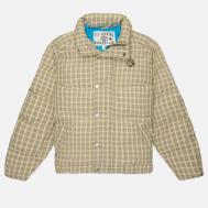 Мужской пуховик  Script Nylon Check, цвет коричневый, размер L Billionaire Boys Club