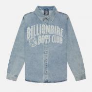 Мужская рубашка  Faded Arch Logo Denim, цвет голубой, размер M Billionaire Boys Club