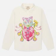 Мужская рубашка  Gaspar Heart Button Up Oxford, цвет белый, размер L Brain Dead