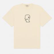 Мужская футболка  Heavyweight 3D Embroidery Logohead, цвет бежевый, размер XL Brain Dead