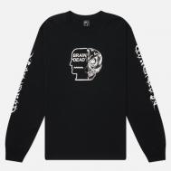 Мужской лонгслив  Skull Mech, цвет чёрный, размер XXL Brain Dead