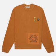 Мужская толстовка  Gargoyle Crewneck, цвет оранжевый, размер M Brain Dead