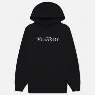 Мужская толстовка  Satin Logo Applique Pullover Hoodie, цвет чёрный, размер M BUTTER GOODS