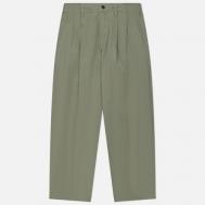 Мужские брюки  Pleated, цвет оливковый, размер 36 BUTTER GOODS