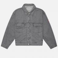 Мужская джинсовая куртка  Washed Black Denim Trucker, цвет серый, размер M CAV EMPT