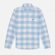 Мужская рубашка  Regular Fit Big Check, цвет голубой, размер 39 Lacoste