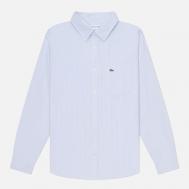 Мужская рубашка  Regular Fit Striped Oxford Pocket, цвет голубой, размер 41 Lacoste