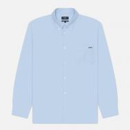 Мужская рубашка  Mateo Logo, цвет голубой, размер XXL A.P.C.