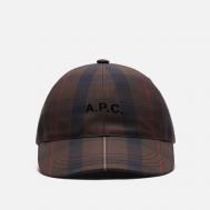 Кепка  Charlie Waxed Check, цвет коричневый, размер 56 A.P.C.