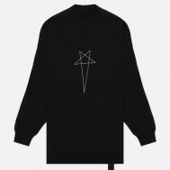 Мужской лонгслив  Concordians Jumbo Pentagram Print, цвет чёрный, размер M Rick Owens DRKSHDW