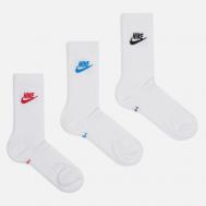 Комплект носков  3-Pack Everyday Essential Crew, цвет белый, размер 42-46 EU Nike