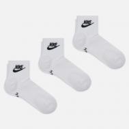 Комплект носков  3-Pack Everyday Essential Ankle, цвет белый, размер 38-42 EU Nike