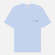 Мужская футболка  Basic Logo Front, цвет голубой, размер L Comme Des Garçons Shirt