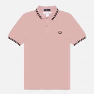 Мужское поло  x Fred Perry M3600 Freedom Is Energy, цвет розовый, размер XL Comme Des Garçons Shirt