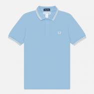 Мужское поло  x Fred Perry M3600 Strong Will, цвет голубой, размер S Comme Des Garçons Shirt