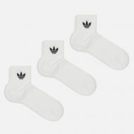Комплект носков  Originals 3-Pack Ankle Mid-Cut Crew, цвет белый, размер 37-39 EU Adidas