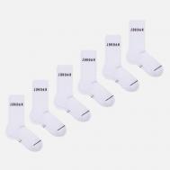 Комплект носков  Everyday Crew 6-Pack, цвет белый, размер L (42-46 EU) Jordan