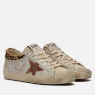 Женские кроссовки  Super-Star Suede Star, цвет бежевый, размер 36 EU Golden Goose