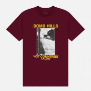 Мужская футболка  Bomb Hills Not Countries, цвет бордовый, размер XL GX1000