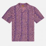 Мужская рубашка  Leopard Aloha, цвет фиолетовый, размер L HUMAN MADE