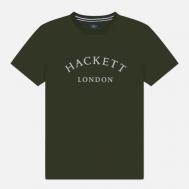 Мужская футболка  Heritage Essential Signature Print, цвет оливковый, размер L Hackett