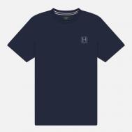 Мужская футболка  Heritage H Small Logo, цвет синий, размер L Hackett