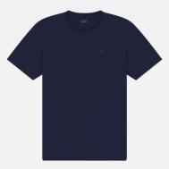 Мужская футболка  Logo Cotton, цвет синий, размер L Hackett
