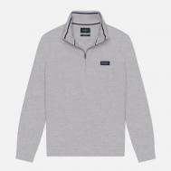 Мужская толстовка  Heritage Essential Badge Half-Zip, цвет серый, размер L Hackett