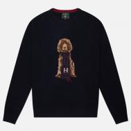 Мужской свитер  Harry Knit Crew, цвет синий, размер XXL Hackett