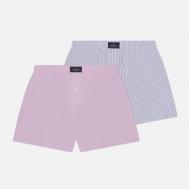 Комплект мужских трусов  Stripes Boxer 2-Pack, цвет комбинированный, размер L Hackett