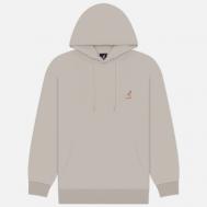 Мужская толстовка  Logo Patch Hoodie, цвет бежевый, размер M KANGOL