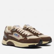 Мужские кроссовки  Hyperway Low Suede Bicolor/Mesh, цвет коричневый, размер 45 EU AUTRY