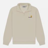 Мужская толстовка  Half Zip American Script, цвет бежевый, размер XXL Carhartt WIP