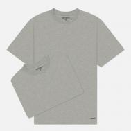 Комплект мужских футболок  Standard Crew Neck 2-Pack, цвет серый, размер S Carhartt WIP