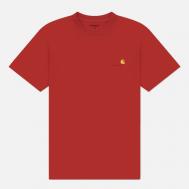 Мужская футболка  American Script, цвет оранжевый, размер S Carhartt WIP