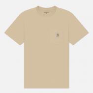 Мужская футболка  Pocket Logo, цвет бежевый, размер L Carhartt WIP