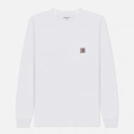 Мужской лонгслив  Pocket Logo, цвет белый, размер XXL Carhartt WIP