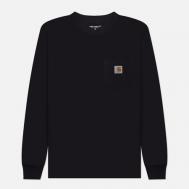 Мужской лонгслив  Pocket Logo, цвет чёрный, размер XXL Carhartt WIP