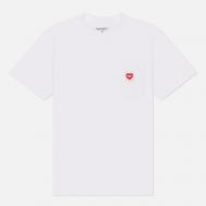 Мужская футболка  Pocket Heart, цвет белый, размер XL Carhartt WIP