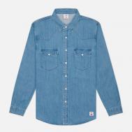 Мужская рубашка  Western, цвет голубой, размер M Edwin