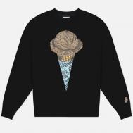 Мужская толстовка  Cone Crewneck, цвет чёрный, размер M ICECREAM