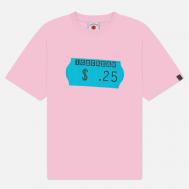Мужская футболка  Sticker, цвет розовый, размер L ICECREAM