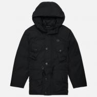 Мужская куртка парка  Patch Pocket Puffer, цвет чёрный, размер XL FRED PERRY