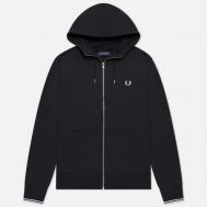 Мужская толстовка  Zip Through Hoodie, цвет чёрный, размер S FRED PERRY