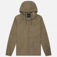 Мужская куртка ветровка  Lightweight Hooded Zip Through, цвет бежевый, размер XXL Lyle & Scott